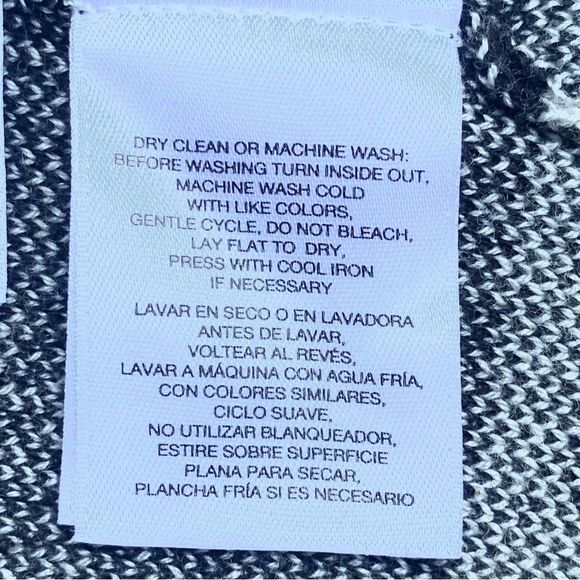 NWT Kasper Color Block Open Front Oversized Grey Gray Combo Cardigan Size S - Picture 8 of 11